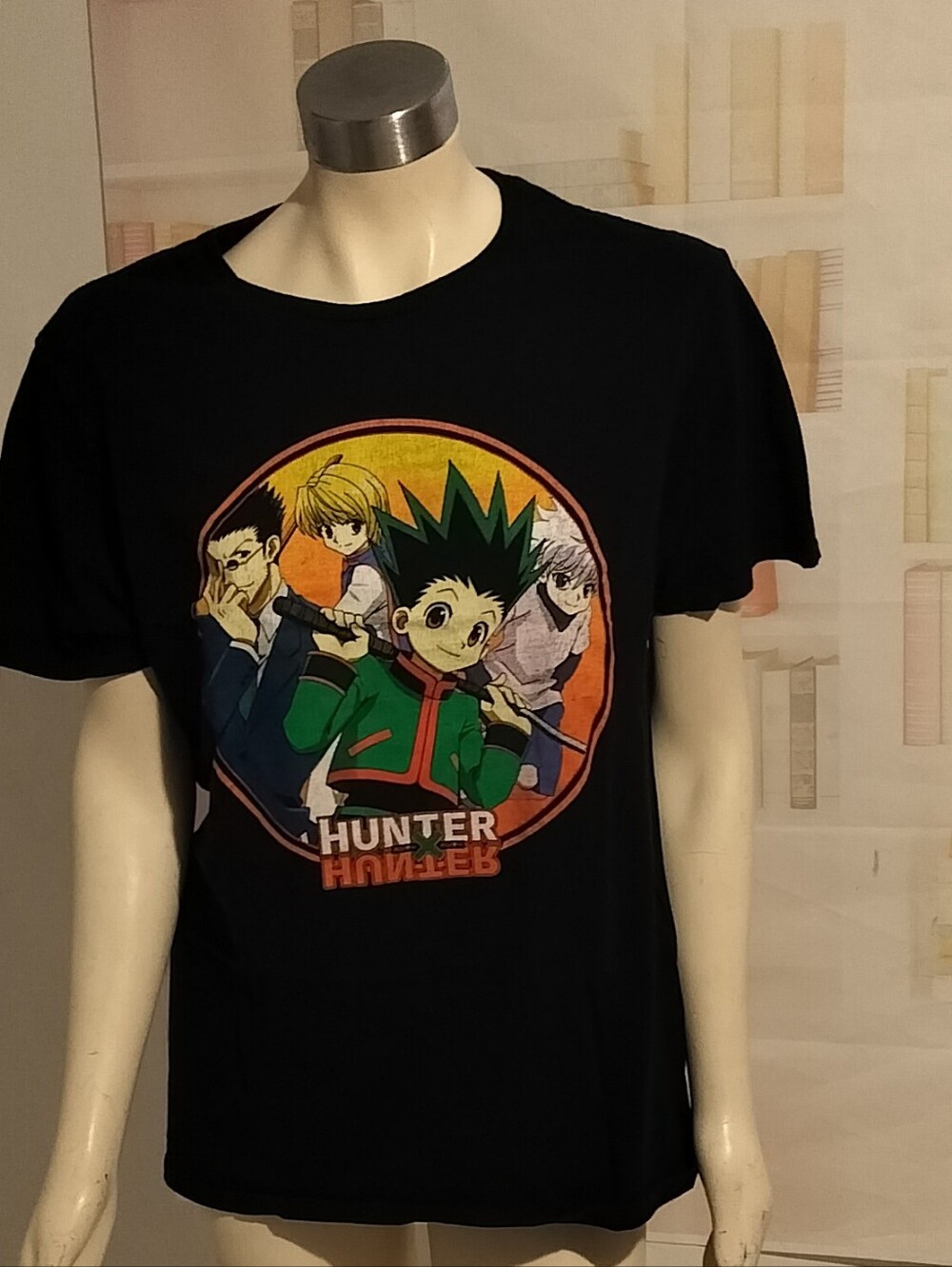 Hunter Black Crewneck Graphic Tee with Faded Logo